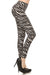 Women's Regular Zebra Animal Skin Full Length Pattern Printed Leggings