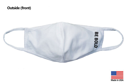 Be Bold Reusable Washable Cotton Face Masks - Made in USA