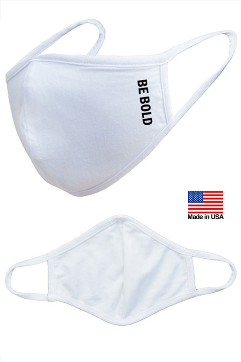 Be Bold Reusable Washable Cotton Face Masks - Made in USA