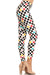 Women's Plus Colorful Checkered Pattern Printed Leggings
