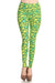 Women's 3X 5X Green Clover Shamrock Pattern Print Leggings