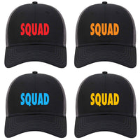 Squad Printed 6 Panel Low Profile Mesh Back Trucker Hat - Bachelorette Party