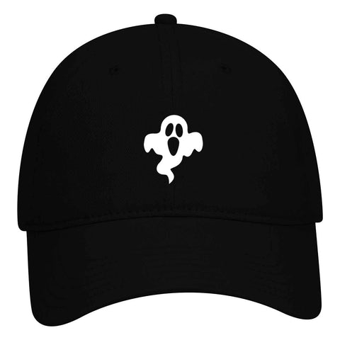 Creepy Ghost Puff Halloween Printed Garment Washed Superior Cotton Twill Dad Hat - For Women and Men