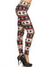 Women's Regular Colorful Santa Reindeer Fair Isle Pattern Printed Leggings