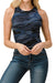 Women's Regular Blue Camo Print Bodysuit
