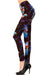 Women's 3X 5X Colorful Galaxy Tie Dye Pattern Print Leggings
