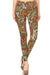 Women's 3X 5X Foliage Autumn Leaf Harvest Pattern Print Leggings