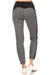 Solid Side Striped Fur Lining Pockets Full Length Pants