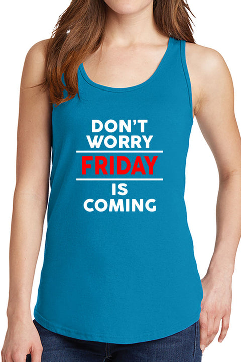 Women's Don't Worry Friday is Coming Core Cotton Tank Tops -XS~4XL