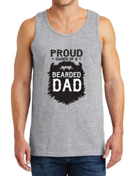 Men’s Proud Owner of a Bearded Dad Heavy Cotton Tank Tops – XS ~ 3XL
