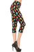 Women's 3X5X Colorful Flip-Flops Sandal Printed Cropped Capri Leggings