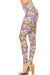 Women's Plus Colorful Circle & Line Pattern Printed Leggings