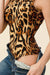 Women's Regular Big Pattern Leopard Print Bodysuit