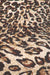 Women's Regular Leopard Pattern Print Capri Leggings - White Brown