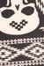 Women's Regular Navajo Skull Mix Pattern Print Capri Leggings - Black White
