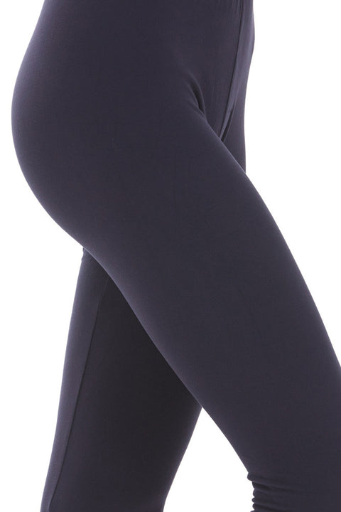 Women's Regular Solid Color Buttery Soft Cropped Capri Leggings