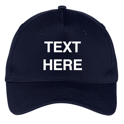Create Your Own Text - 5 Panel Twill Adjustable Caps – Personal Custom Text