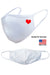 Heart Love Symbol Reusable Washable Cotton Face Masks - Made in USA