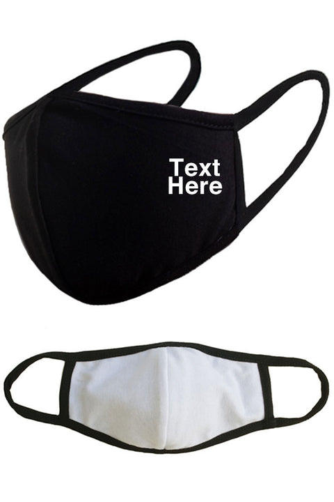 Your Own Text Customization Unisex Reusable Washable Mouth Cotton Face Masks for Adults Kids - Made in USA