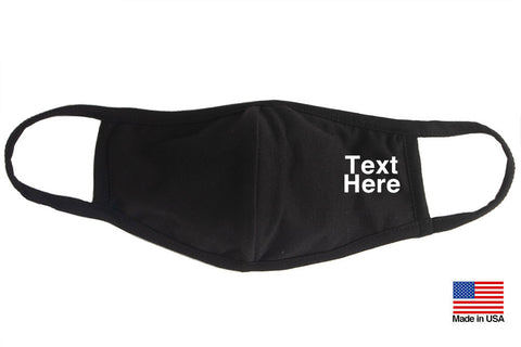 Your Own Text Customization Unisex Reusable Washable Mouth Cotton Face Masks for Adults Kids - Made in USA