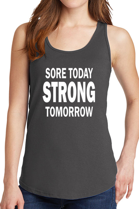 Women's Sore Today Strong Tomorrow Core Cotton Tank Tops -XS~4XL