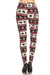 Women's Plus Colorful Santa Reindeer Fair Isle Pattern Printed Leggings