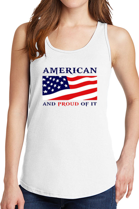 Women's American Proud of It Flag Core Cotton Tank Tops -XS~4XL