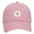 Daisy Embroidered Patch Pastel Tone Garment Washed Superior Cotton Twill Dad Hat - For Women and Men