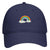 Rainbow with Clouds Embroidered Patch Pastel Tone Garment Washed Superior Cotton Twill Dad Hat - For Women and Men