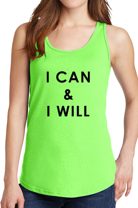 Women's I Can and I Will Core Cotton Tank Tops -XS~4XL