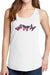 Women's Three Butterflies with American Flag Core Cotton Tank Tops -XS~4XL