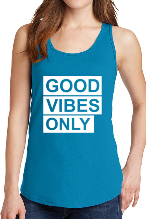 Women's Good Vibes Only Core Cotton Tank Tops -XS~4XL