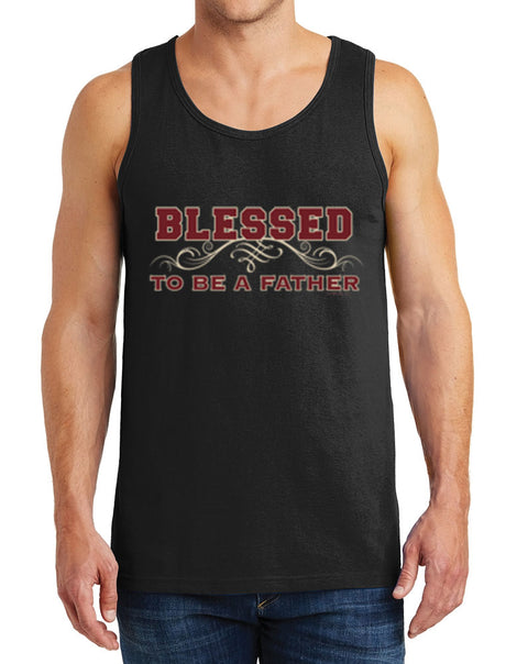 Men’s Blessed To Be A Father Heavy Cotton Tank Tops – XS ~ 3XL