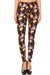 Women's 3X 5X Halloween Witch Hat Broom Pattern Printed Leggings