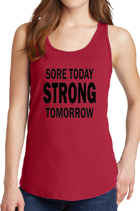 Women's Sore Today Strong Tomorrow Core Cotton Tank Tops -XS~4XL