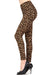 Women's Regular Brown Leopard Animal Skin Pattern Printed Leggings