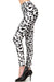 Women's Regular B&W Leopard Animal Skin Pattern Printed Leggings