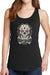 Women's Floral Skull with Crossbones Core Cotton Tank Tops -XS~4XL