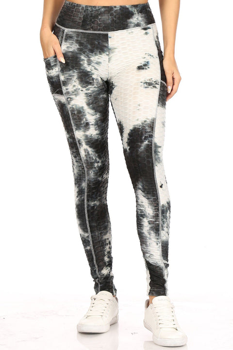 Women's Tie Dye Printed Butt Lifting Sexy Brazilian Leggings