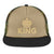 King or Queen, Gold or Silver Crown Graphic Printed Two Tone Flat Bill Snapback Fashion Trucker Caps for Men & Women