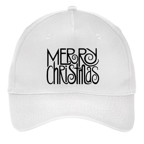 Merry Christmas Graphic Printed 5 Panel Twill Caps