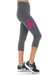 Women's Breast Cancer Ribbon Printed Buttery Soft Peach Skin Cropped Capri Leggings - Regular Plus and 3X5X