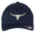 Longhorn Leatherette Patch 6 Panel Mid Profile Flexfit Closed Back Twill Cap - From Small to 2XL Big Size