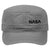 NASA Black Letter Garment Washed Superior Cotton Twill Military Hat for Men and Women