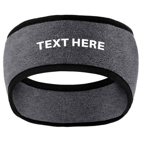 Your Own Text Two Color Fleece Headband for Men and Women - Personalization