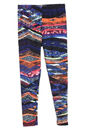 Girl's Cool and Stylish Abstract Art Paint Texture Pattern Print Leggings