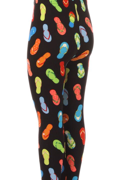 Kid's colorful Flip-Flops Sandal Pattern Printed Leggings