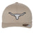 Longhorn Leatherette Patch 6 Panel Mid Profile Flexfit Closed Back Twill Cap - From Small to 2XL Big Size