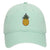 Pineapple Embroidered Patch Pastel Tone Garment Washed Superior Cotton Twill Dad Hat - For Women and Men