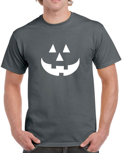 Men’s Pumpkin Glow in the Dark Heavy Cotton Classic Fit Round Neck Short Sleeve T-Shirts – S ~ 3XL